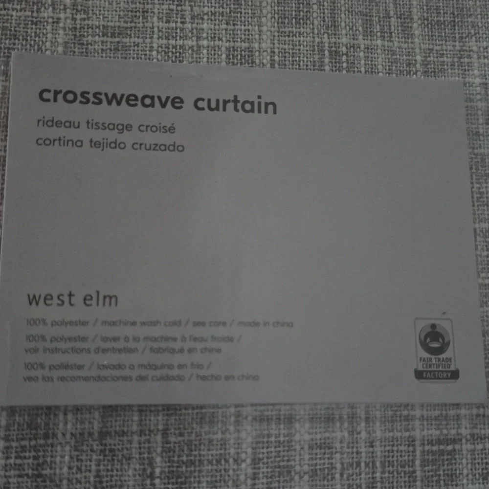 ❤️BUY 2 GET 1 FREE West Elm Crossweave Curtain